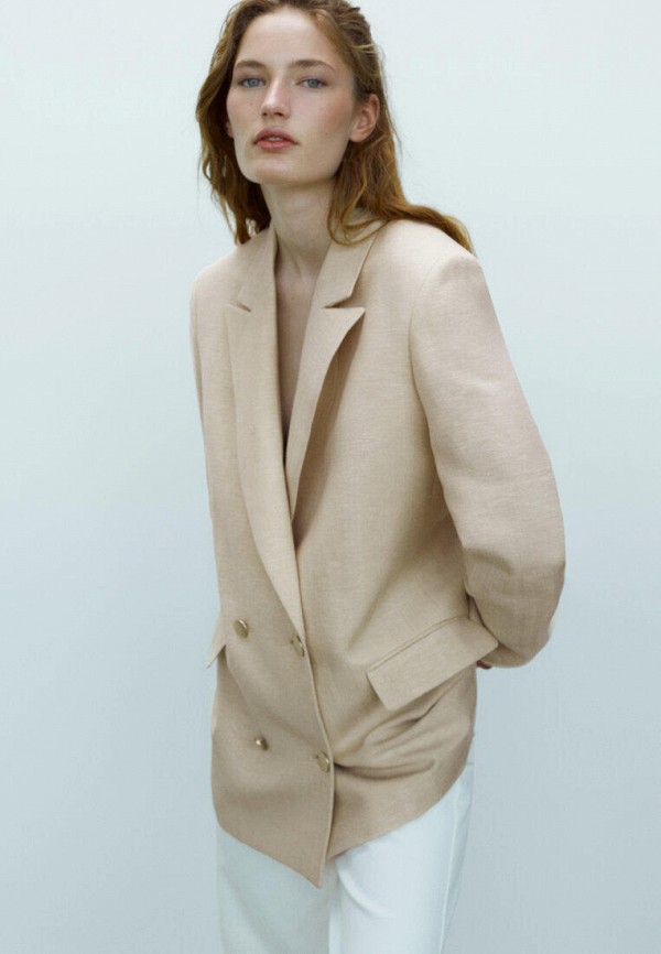 

Пиджак Massimo Dutti, Бежевый