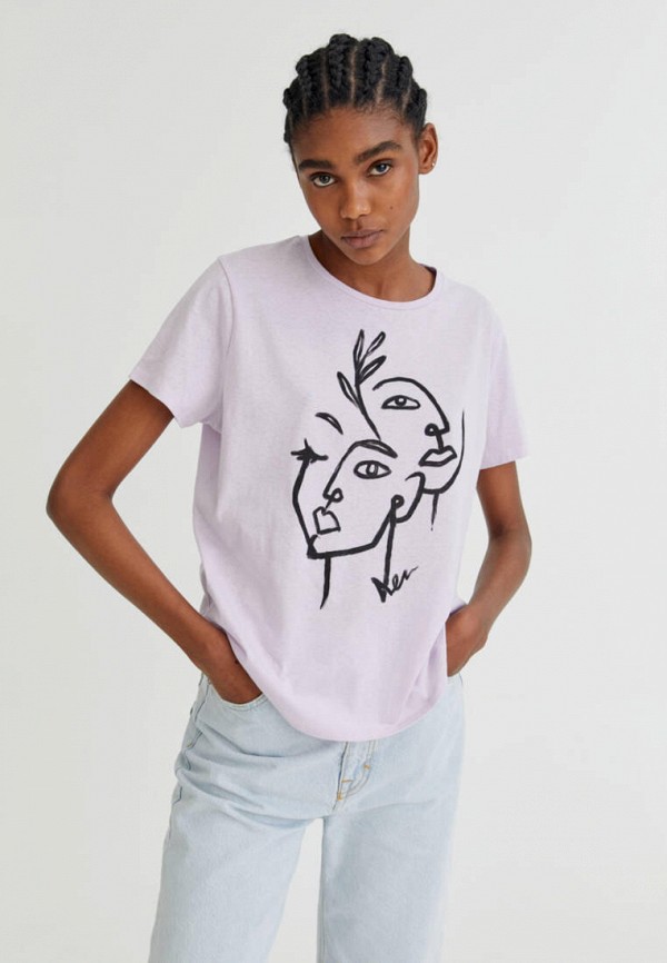 

Футболка Pull&Bear, Фиолетовый