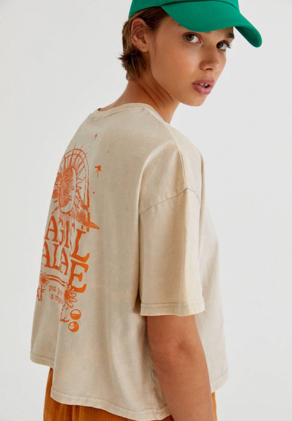 

Футболка Pull&Bear, Бежевый