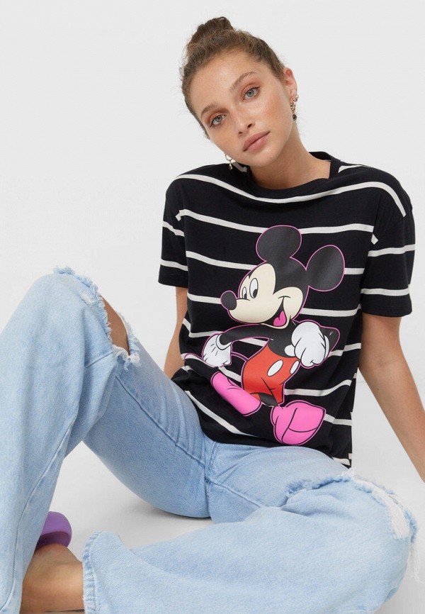

Футболка Stradivarius, Черный