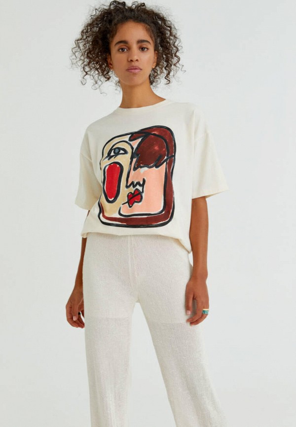 

Футболка Pull&Bear, Бежевый