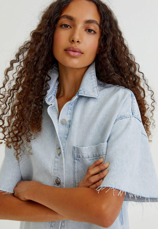 фото Рубашка джинсовая pull&bear