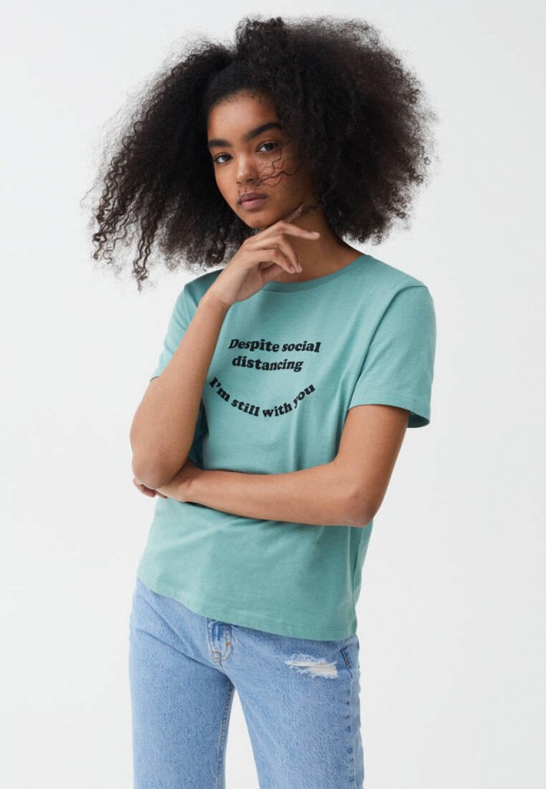 

Футболка Pull&Bear, Бирюзовый