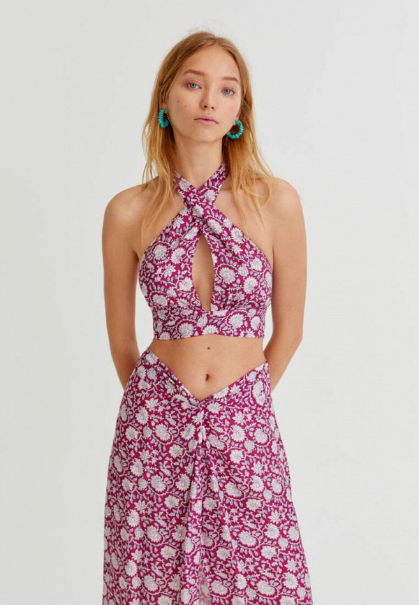 

Топ Pull&Bear, Бордовый
