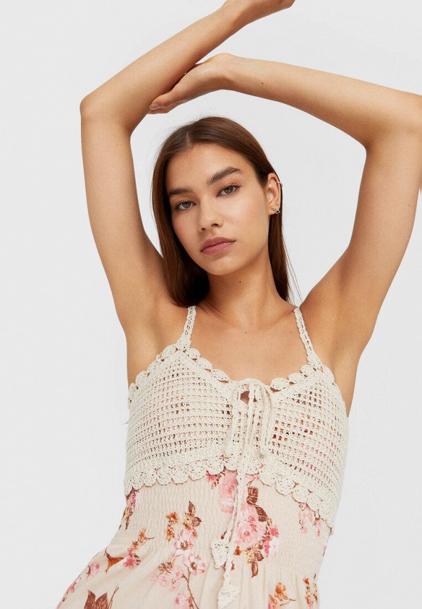 

Сарафан Stradivarius, Бежевый