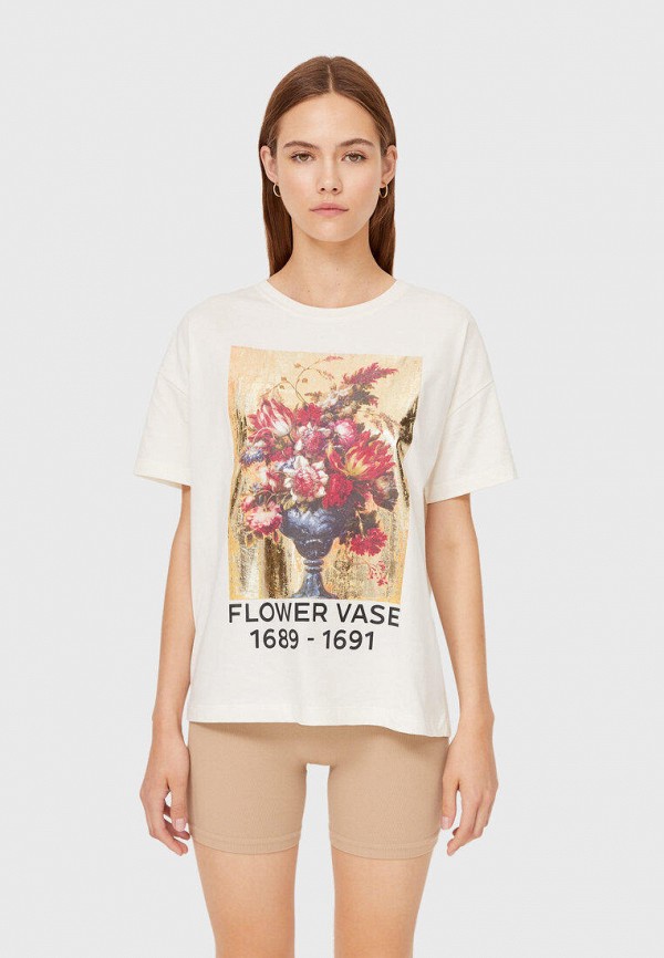 

Футболка Stradivarius, Белый