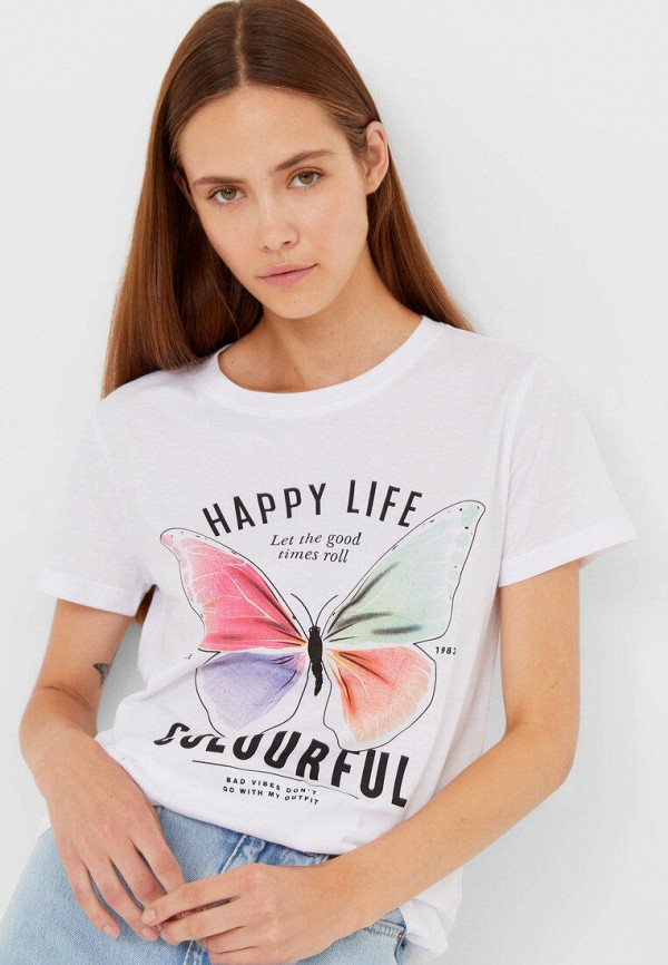 

Футболка Stradivarius, Белый
