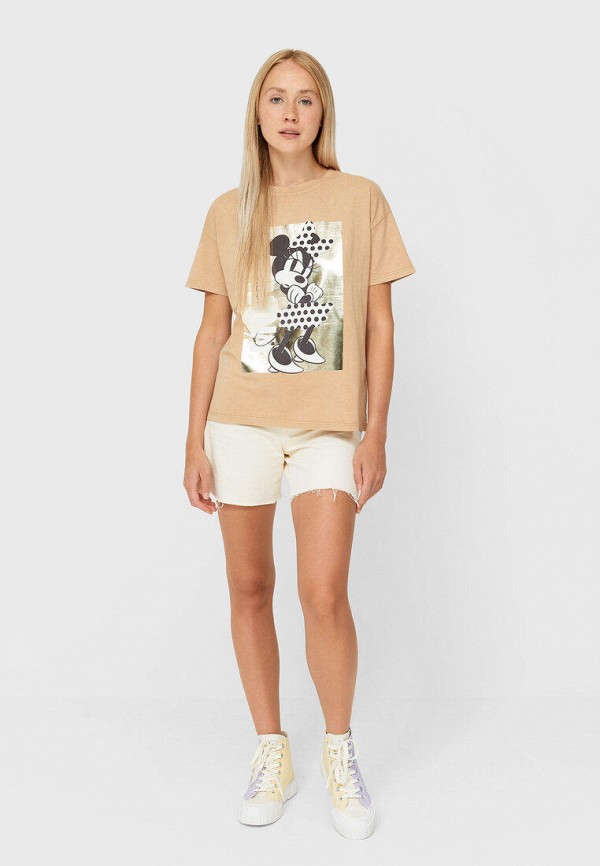 

Футболка Stradivarius, Бежевый