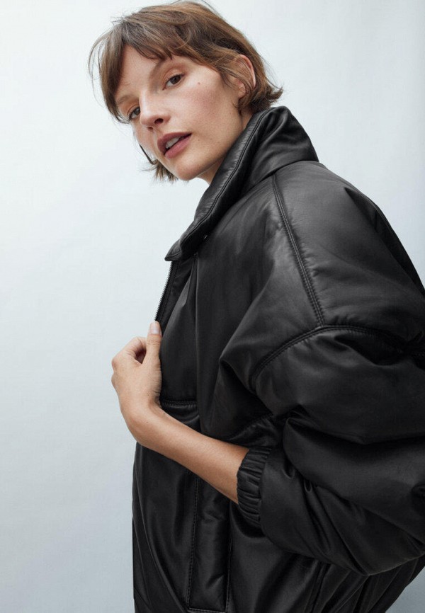 Куртка утепленная Massimo Dutti цвет черный  Фото 3