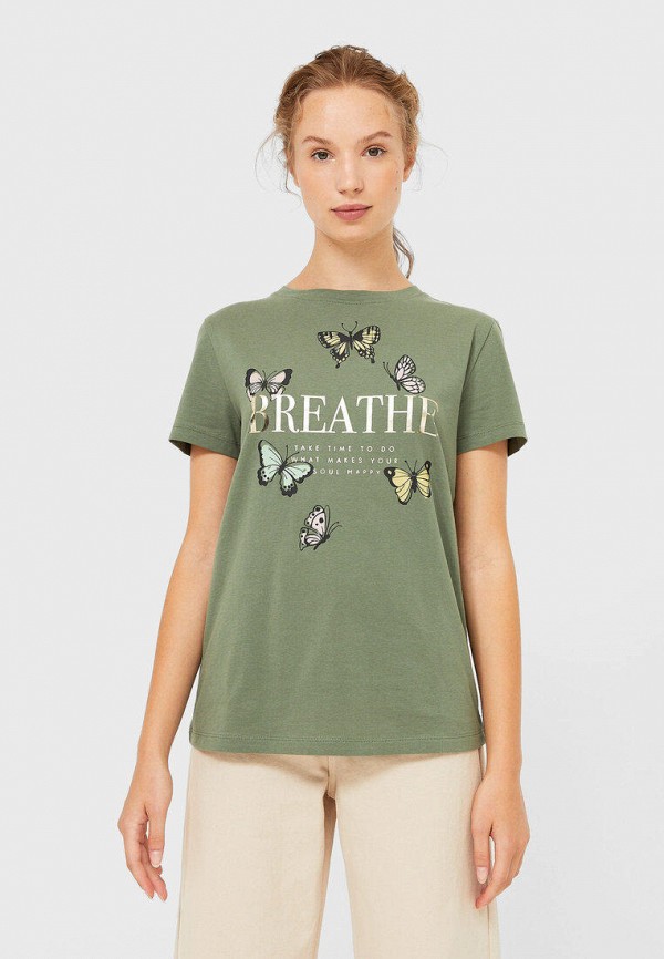 

Футболка Stradivarius, Зеленый
