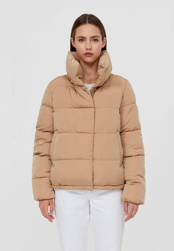 

Куртка утепленная Stradivarius, Бежевый