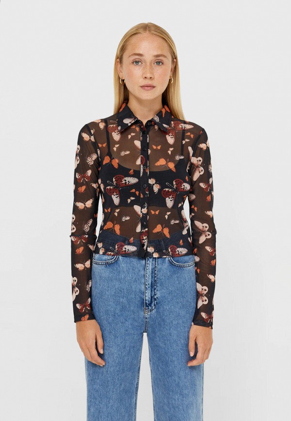 

Блуза Stradivarius, Черный