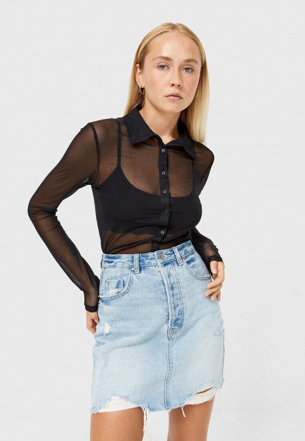 

Блуза Stradivarius, Черный