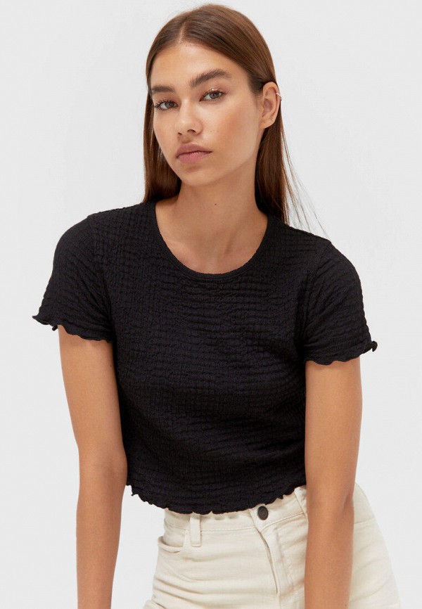 

Футболка Stradivarius, Черный