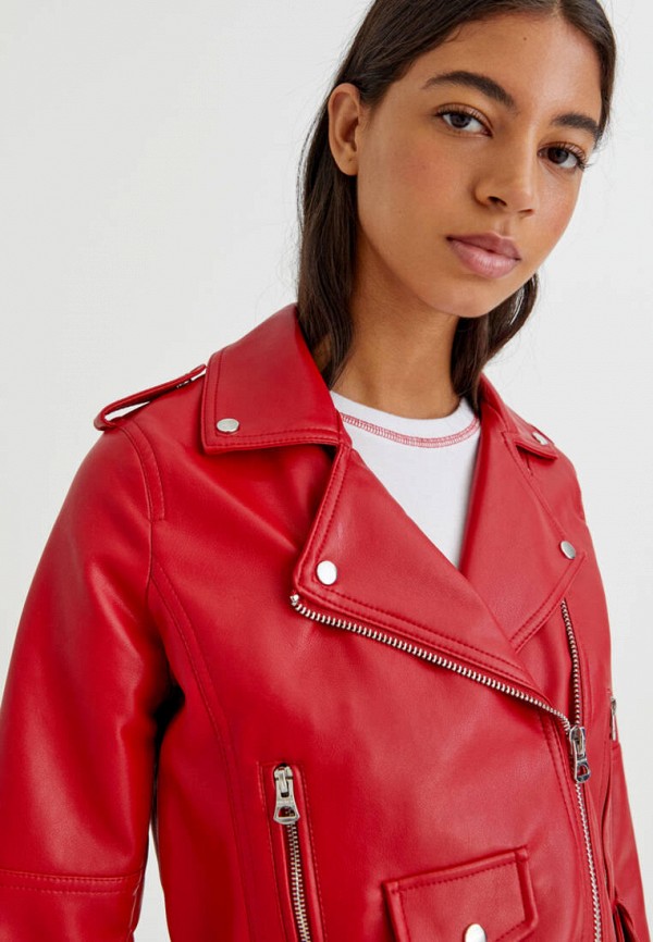 

Куртка кожаная Pull&Bear, Красный