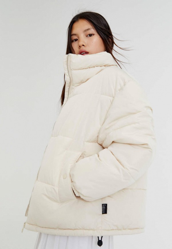 

Куртка утепленная Pull&Bear, Бежевый