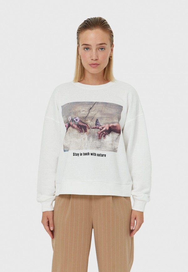 

Свитшот Stradivarius, Белый