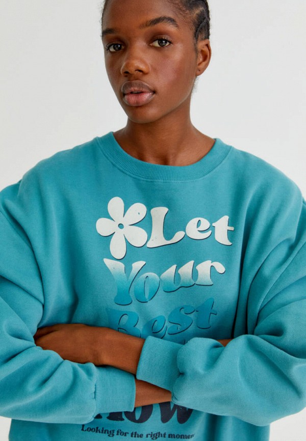 

Свитшот Pull&Bear, Бирюзовый