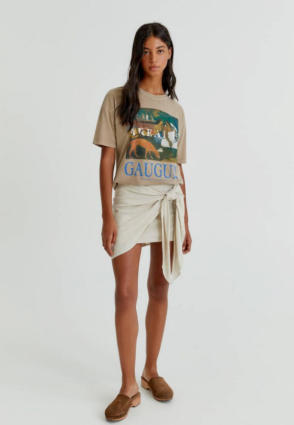 

Футболка Pull&Bear, Бежевый