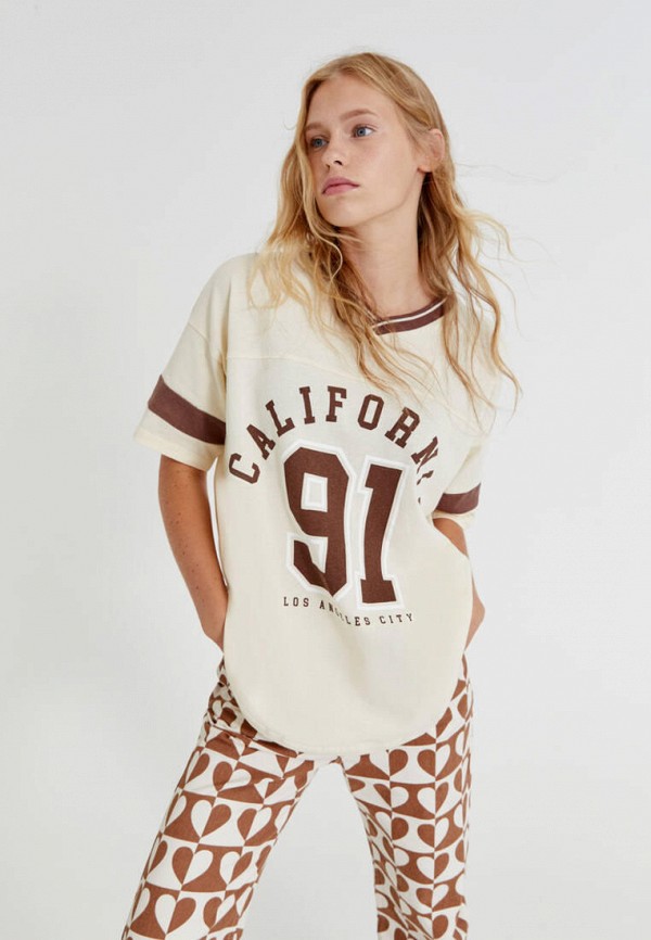 

Футболка Pull&Bear, Бежевый