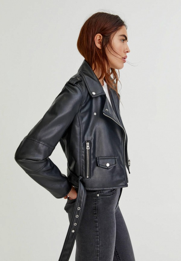 

Куртка кожаная Pull&Bear, Черный