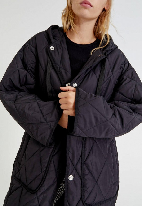 Куртка утепленная Pull&Bear цвет черный  Фото 4