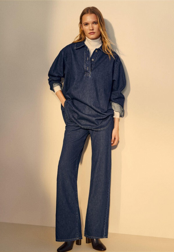 

Рубашка джинсовая Massimo Dutti, Синий