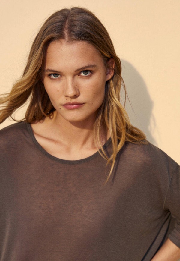 

Лонгслив Massimo Dutti, Коричневый