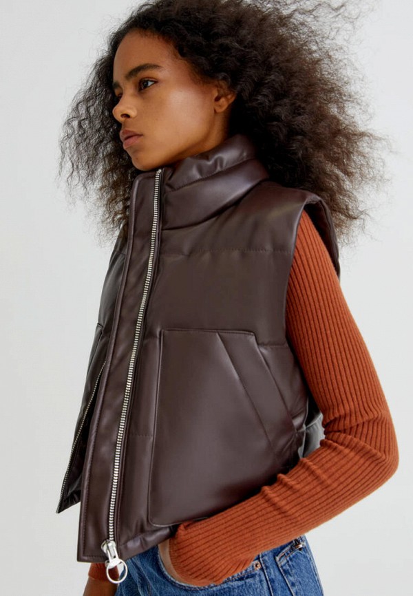 фото Жилет кожаный pull&bear