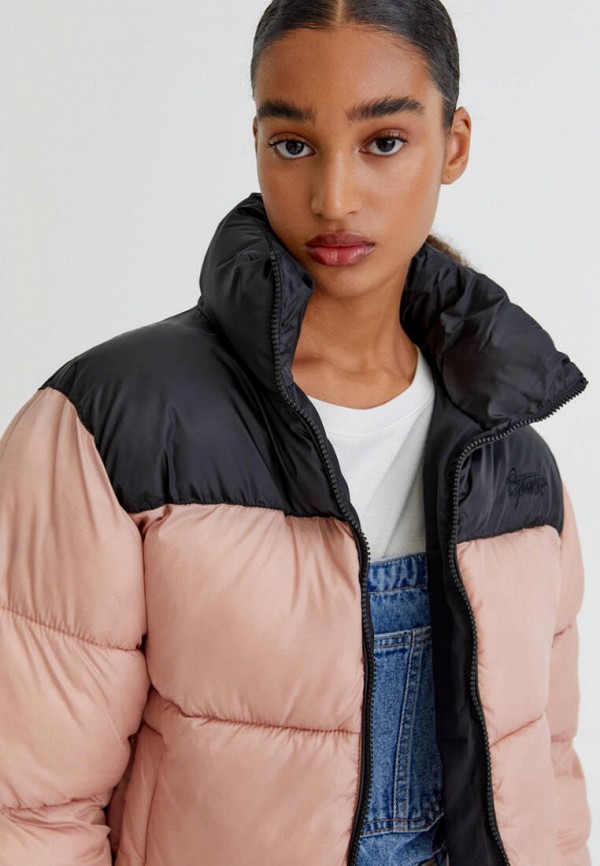 

Куртка утепленная Pull&Bear, Розовый