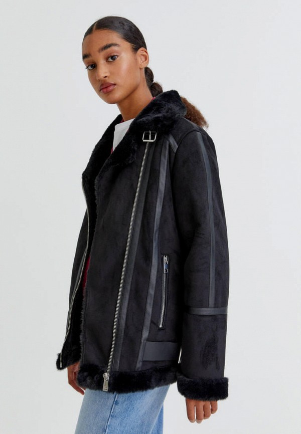 

Дубленка Pull&Bear, Черный