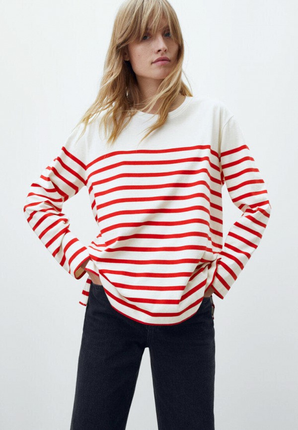 

Лонгслив Massimo Dutti, Белый