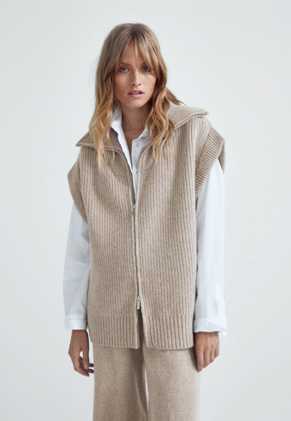 

Жилет Massimo Dutti, Бежевый