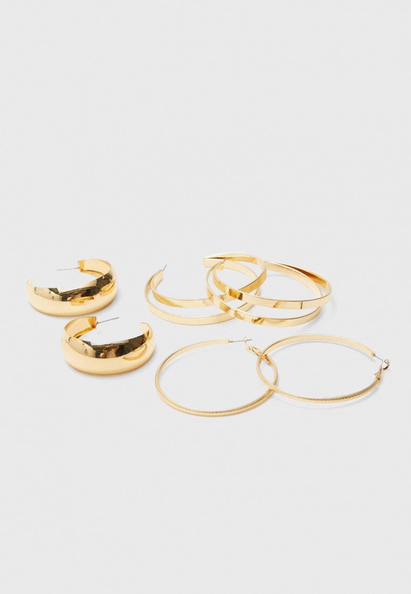

Серьги 3 пары Stradivarius, Золотой