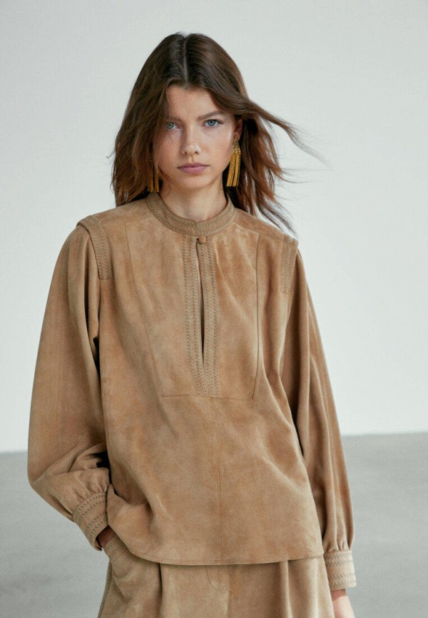 

Блуза Massimo Dutti, Бежевый