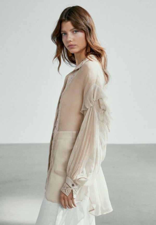 

Блуза Massimo Dutti, Бежевый