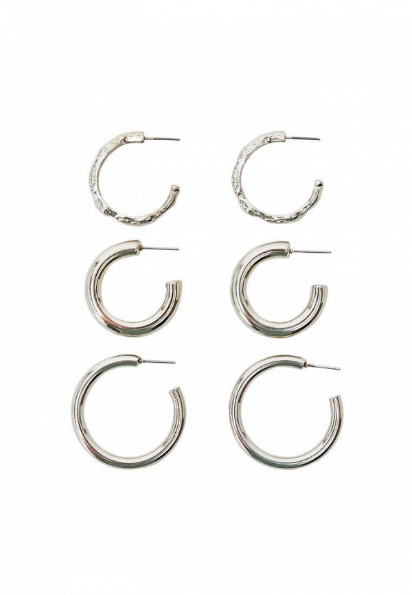 

Серьги 3 пары Stradivarius, Серебряный