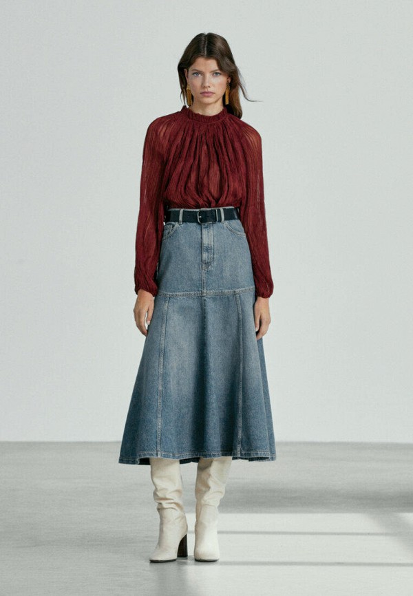 

Блуза Massimo Dutti, Бордовый