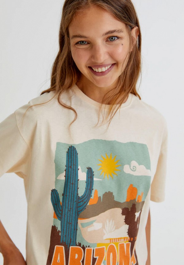 

Футболка Pull&Bear, Бежевый