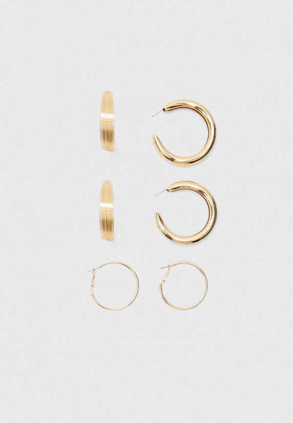 

Серьги 3 пары Stradivarius, Золотой