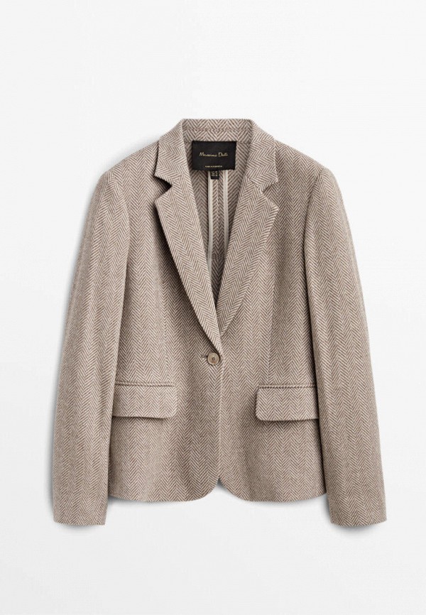 

Пиджак Massimo Dutti, Бежевый