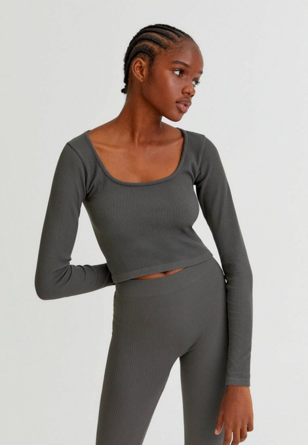 

Лонгслив Pull&Bear, Серый