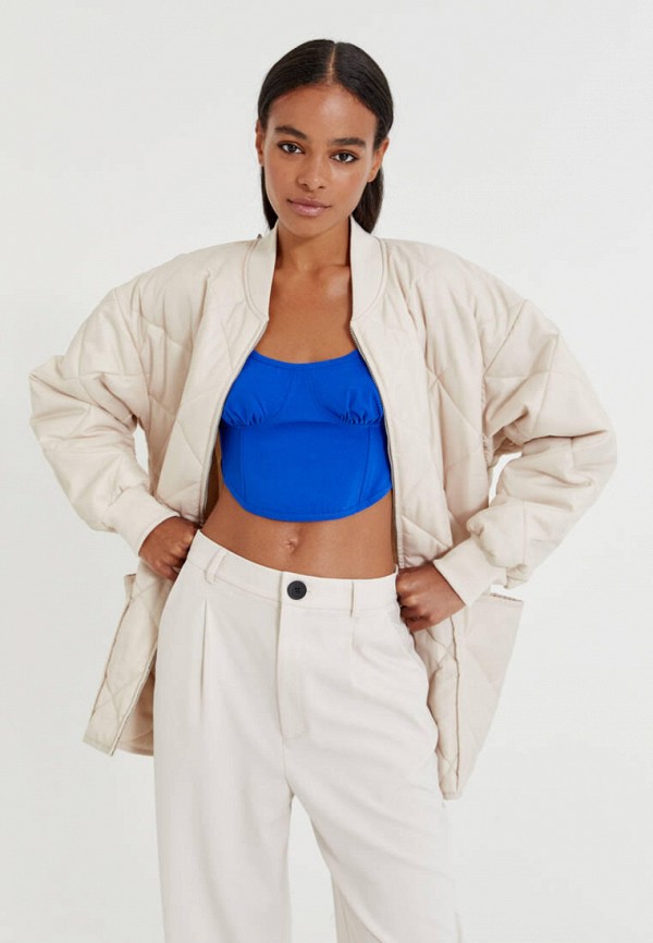 

Куртка утепленная Pull&Bear, Бежевый