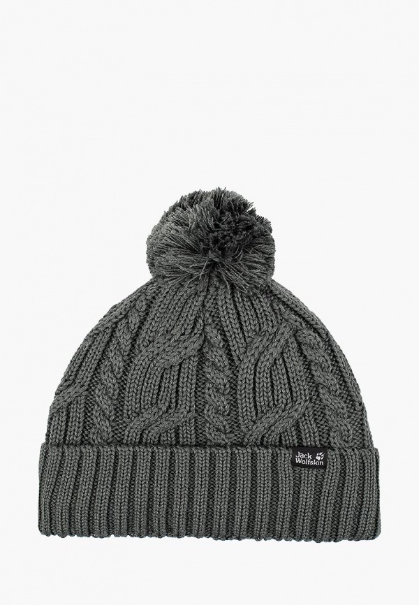 

Шапка Jack Wolfskin, Зеленый, STORMLOCK POMPOM BEANIE