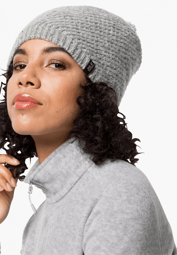 

Шапка Jack Wolfskin, Серый, STORMLOCK WOOL CAP WOMEN