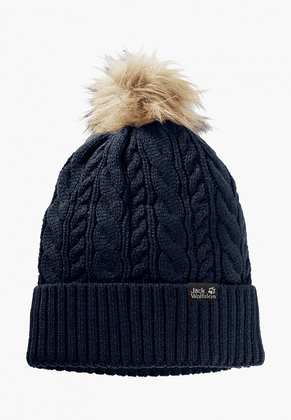 

Шапка Jack Wolfskin, Синий, NARITA POMPOM CAP WOMEN