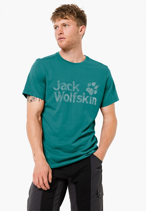 

Футболка Jack Wolfskin, Бирюзовый, BRAND LOGO T M