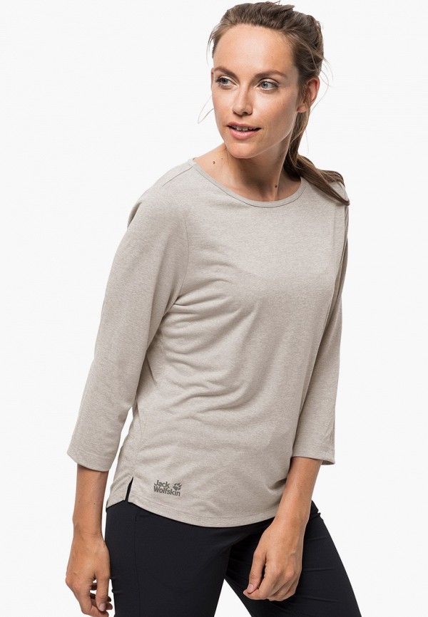

Лонгслив Jack Wolfskin, Бежевый, JWP T W