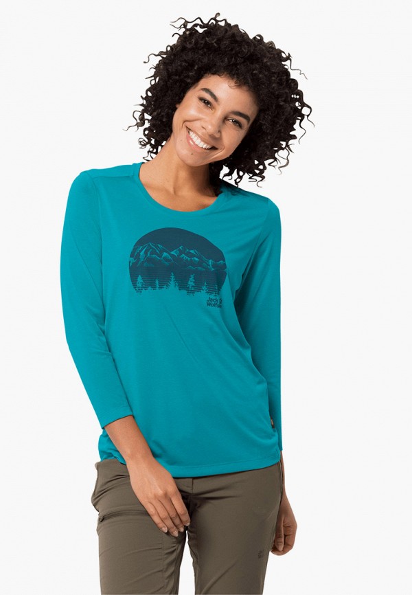 

Лонгслив Jack Wolfskin, Голубой, CROSSTRAIL GRAPHIC LS W
