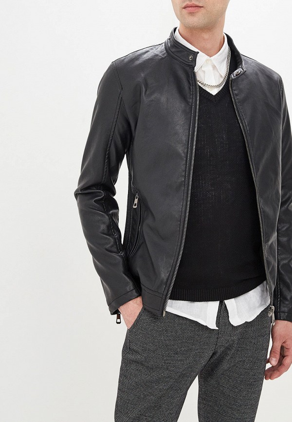 

Куртка кожаная Jackets Industry, Черный